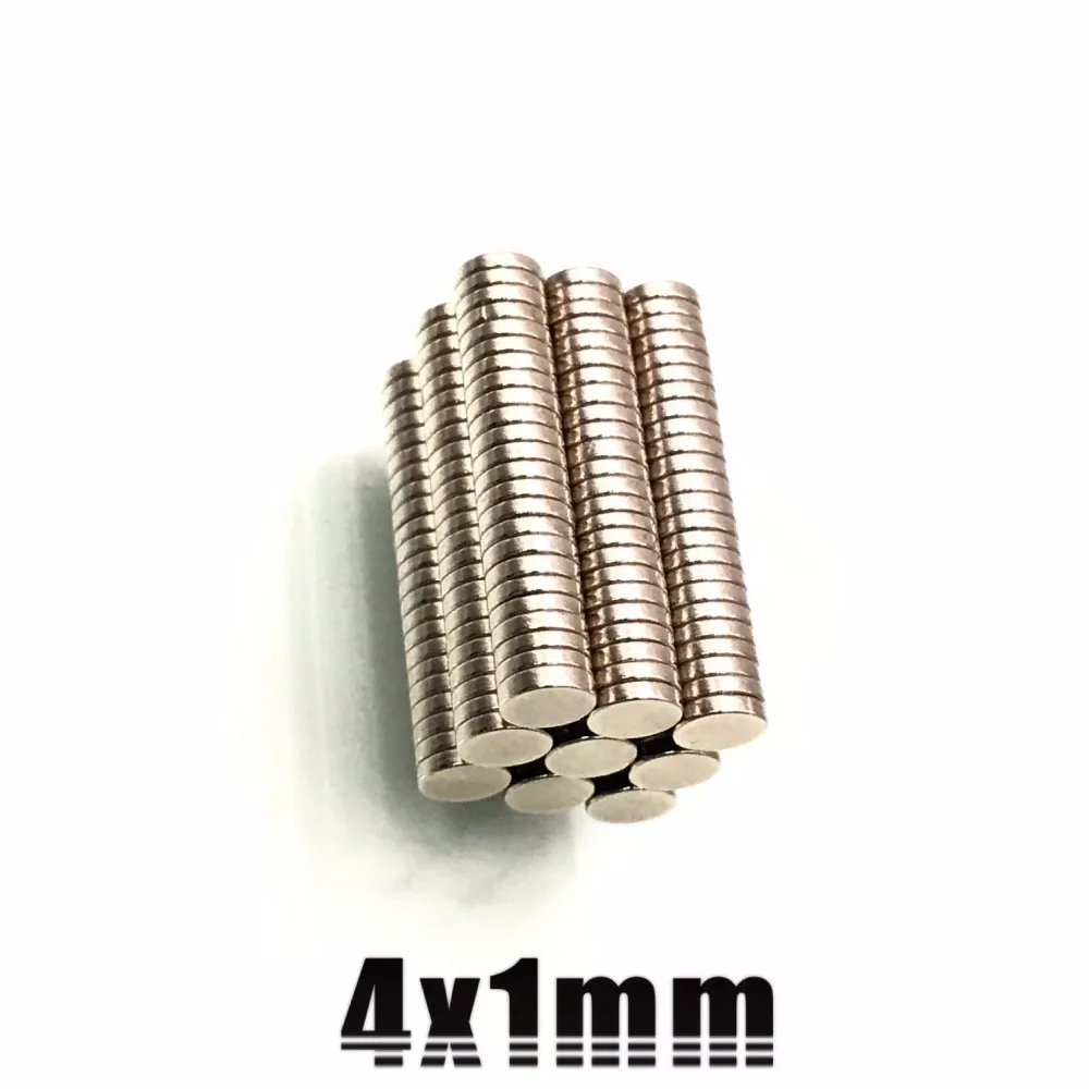 100/200/500/1000 шт 4 мм х 1 мм Маленькие Круглые неодимовые магниты 4x1 Dia N35 сильная редкоземельных супер мощный магнит 4*1
