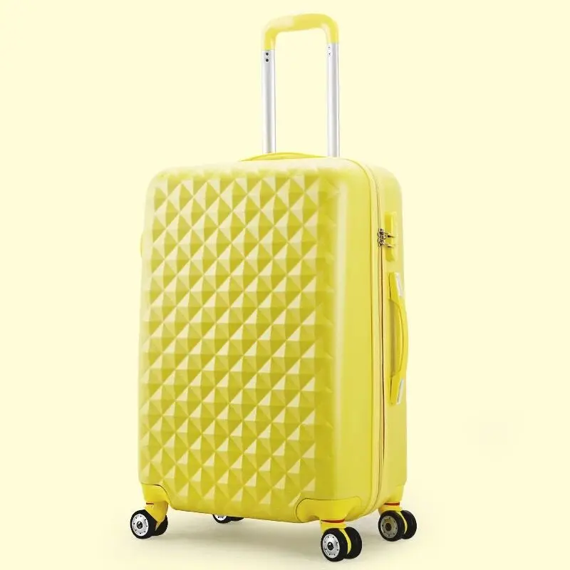 yellow(single) Милый детский комплект багажных сумок на колесиках, Женский чемодан на колесиках для девочек, розовый Забавный Спиннер, брендовая косметичка для переноски, дорожная сумка vs сумочка - Цвет: yellow(single)