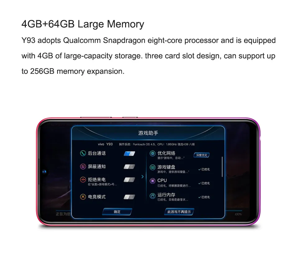VIVO Y93, мобильный телефон, 3/4G Оперативная память 64G Встроенная память Octa core 6,2 ''Full Экран спереди 8.0MP сзади 13MP Камера 4030 мА/ч, сотовый телефон