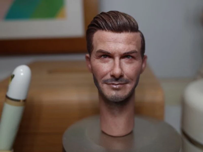 1/6 весы мужской фигуры аксессуар с принтом Soccer Star Дэвид Бекхэм глава лепить