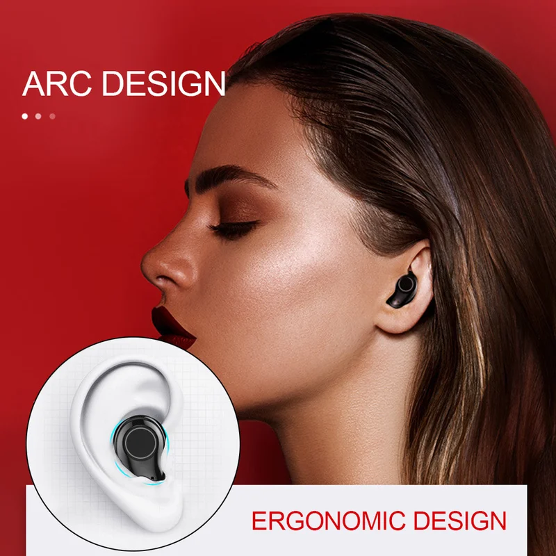 

Wireless Bluetooth 5.0 Earphone Waterproof Earbuds In-Ear Headset for Phone Samsung Huawei LG Bluetooth-enabled Devices