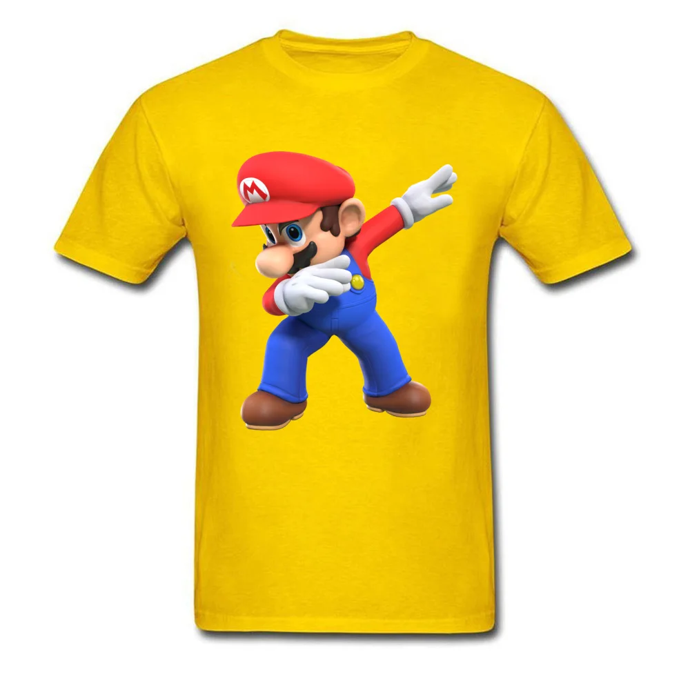 Мужские футболки 3D футболка Super Mario Bros футболка забавная одежда с принтом Марио Летние черные топы хлопковые футболки оптом - Цвет: Yellow
