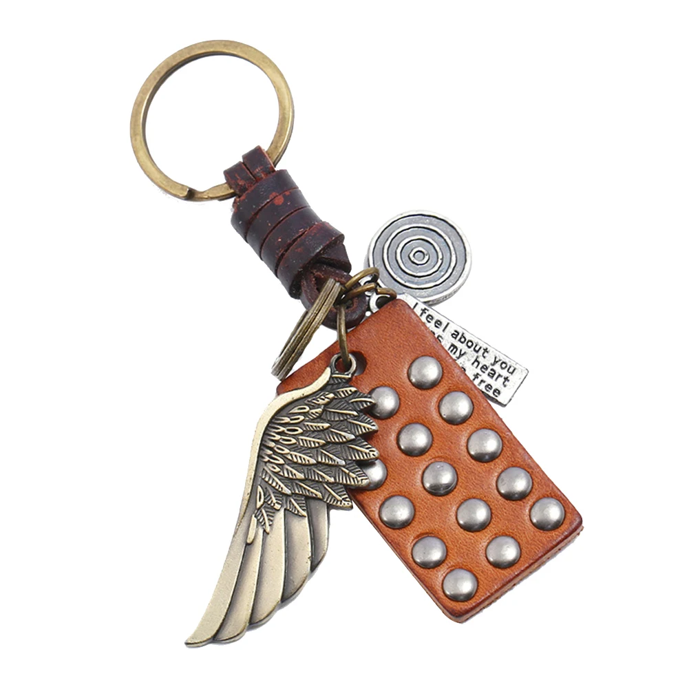 Vintage Unisex Handmade Faux Leather Wing Scorpion Keychain Bag Key Chain Ring New Design Nice Jewelry Gift Car Tool | Украшения и