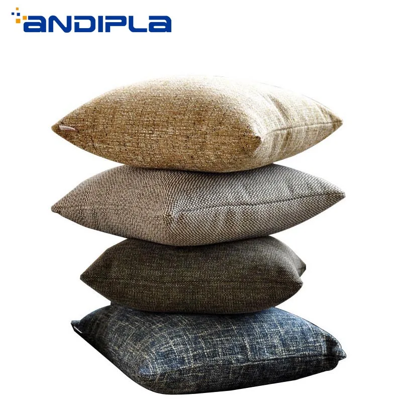 Hot Sale New Modern Brief Thicken Cotton Linen Throw Pillow Cases Cafe Sofa Cushion Cover Home Decor Car No Filling | Дом и сад