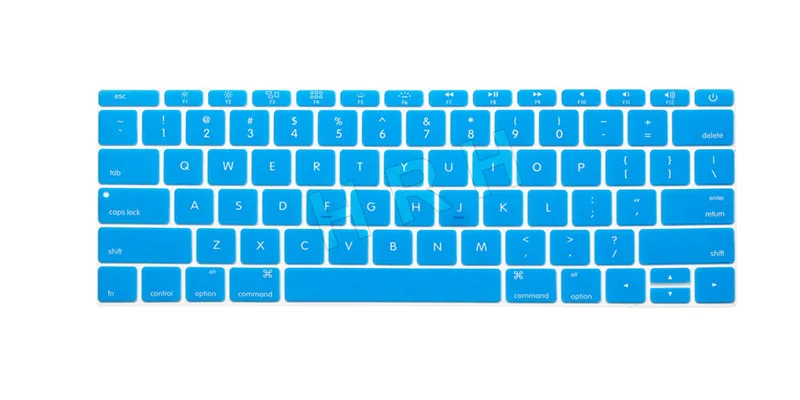 Turquoise HRH Цветной силиконовый чехол-клавиатура для ноутбука Macbook New Pro 13 A1708(версия без сенсорной панели) и для Mac 12 дюймов A1534 - Цвет: Turquoise