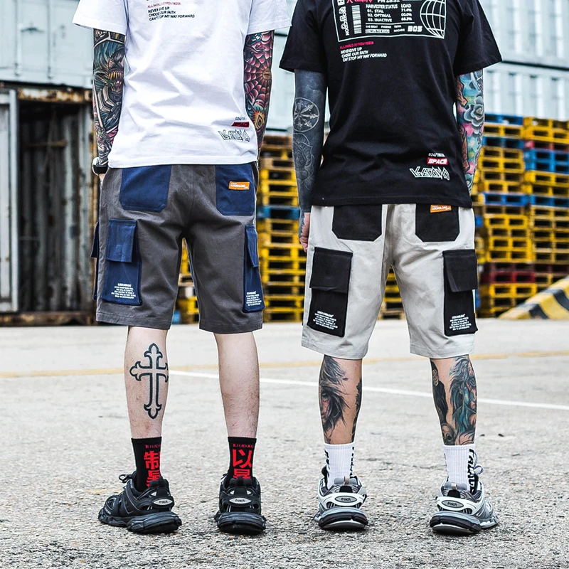 Лето 2019 г. хип хоп Брюки Карго короткие мужские Harajuku шорты для бега уличная Tatical