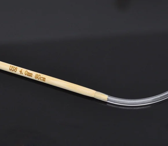 1 пара бамбуковых круглых вязальных игл 80 см (размер США 6/4 0 мм)|needles knitting|circular bamboo