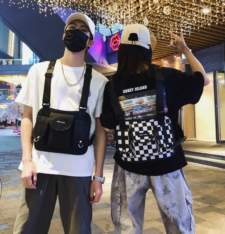 Хип хоп Канье Уэст стрит ins популярный стиль нагрудная установка Военная