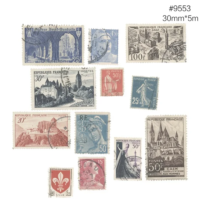 9553 12 новых Дизайнов! Штамп/лошадь/летка/ностальгия девушка/Эйфелева японский Васи декоративный клей DIY маскирующая бумага лента наклейка этикетка - Цвет: 9553