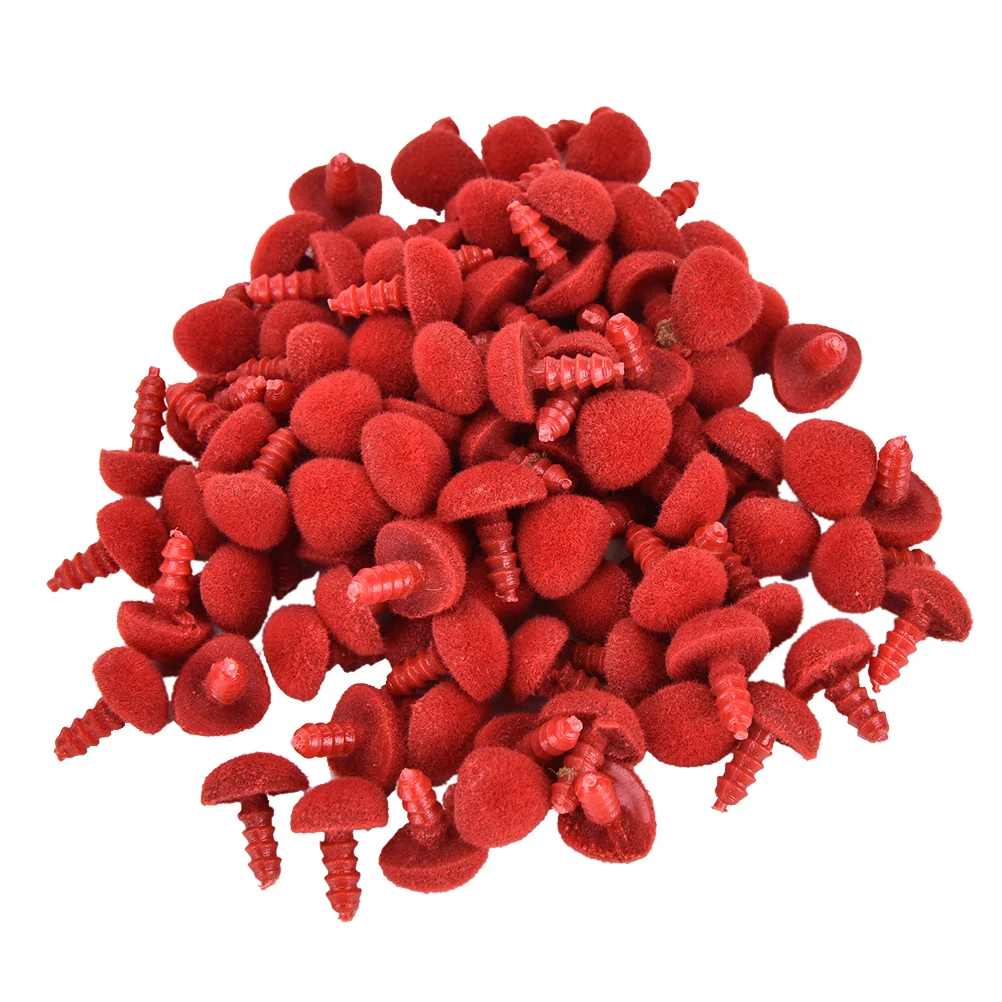 

100pcs/bag 11*1mm Plastic Triangle Velvet Noses Buttons Eyes DIY For Bear Toy DIY Safety nose accessories for dolls toys