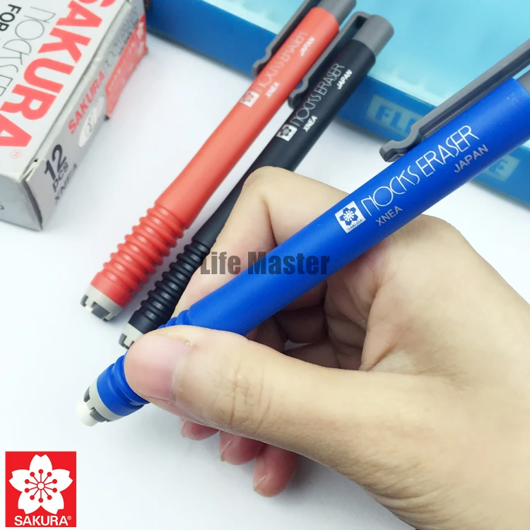 LifeMaster Япония Сакура ластик гнезда черный/синий/красный для карандаша свинцовая