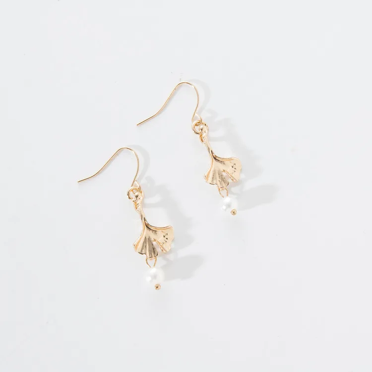 Dangle Earrings temperament ginkgo leaf pearl earring aretes de mujer modernos 2018 earrings korean for women | Украшения и