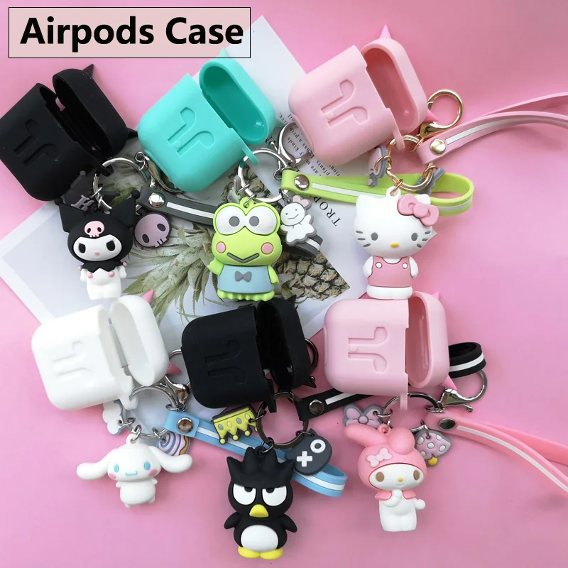Силиконовый чехол для Apple Airpods милый мультфильм Хелло Китти Мелодия Кролик Собака