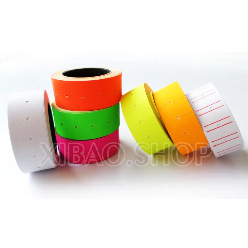 10 рулонов белого пистолета бумажная бирка отметка наклейка самоклеящиеся