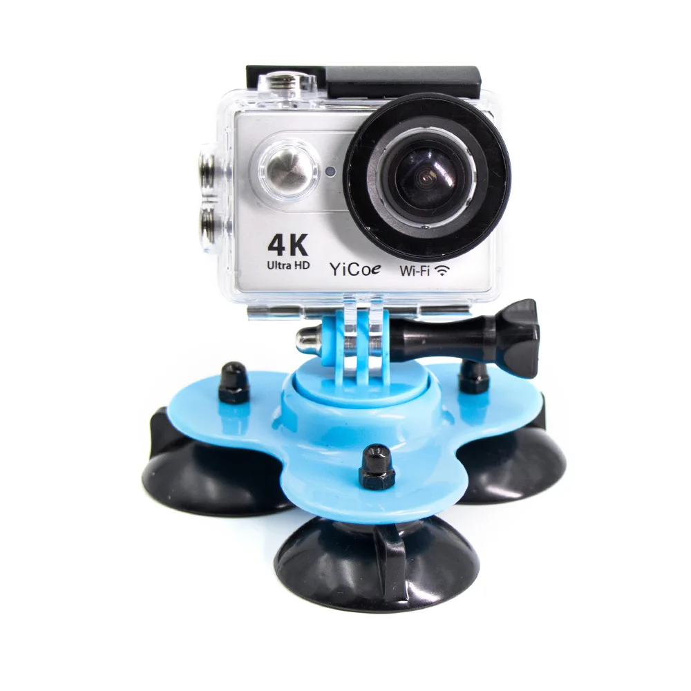 Съемный Трипод с тремя углами на присоске для Go pro Hero 5/4/3 SJCAM Sj4000 Xiaomi Yi 4k Gopro