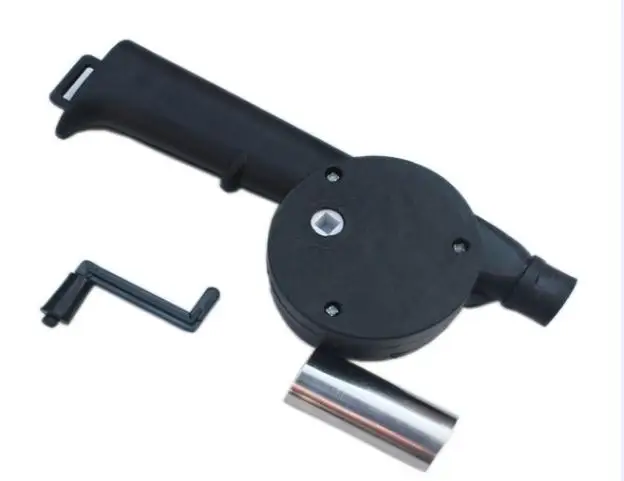 Outdoor Cooking BBQ Fan Air Blower for Barbecue Fire Bellows Hand Crank Tool Picnic Camping BBQ Barbecue Tool