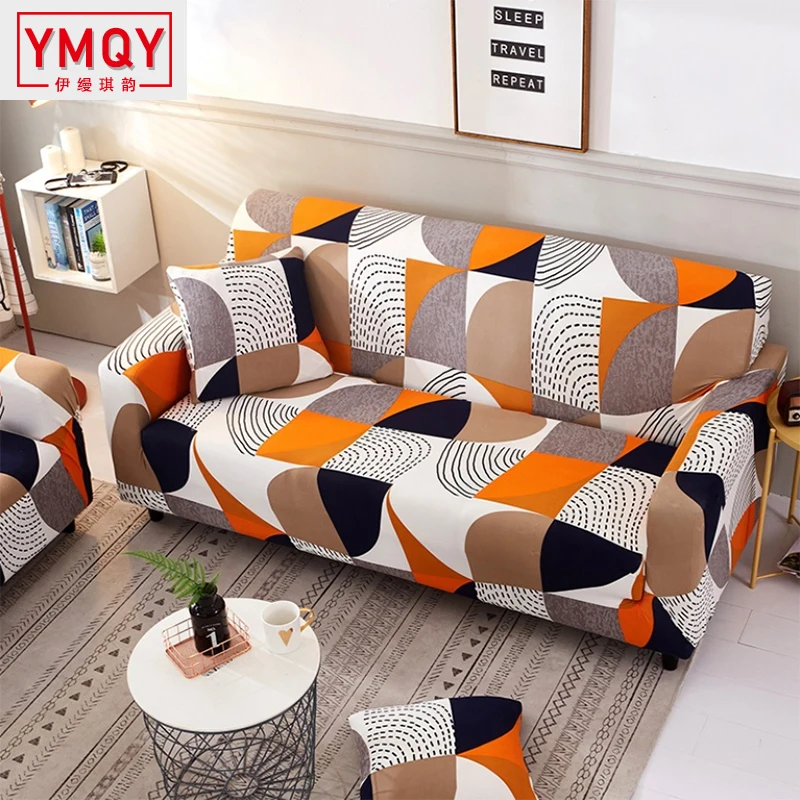 Ymqy спандекс эластичный универсальный чехол для дивана 2 и 3 Seat Slipcover геометрический протектор стрейч Loveseat кресло чехол для дивана гостиная