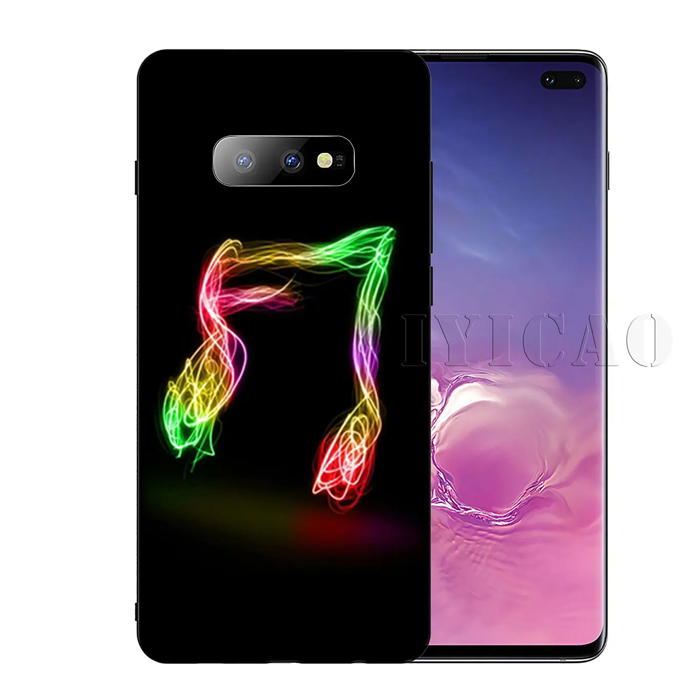 IYICAO Мягкий силиконовый чехол для телефона Samsung Galaxy S10 S9 S8 Plus S6 S7 Edge S10e E черный |