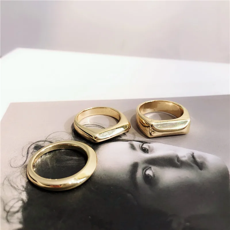 Мужские и женские кольца с металлическим покрытием anel R151 уникальные обручальные