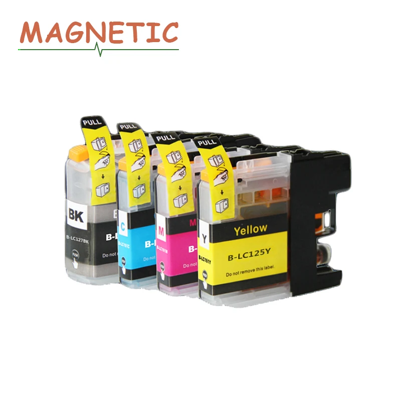 Printer Ink 4pcs full Cartridge LC127 LC125 Inkjet Cartridges For Brother MFC-J4610DW MFC-J4710DW DCP-J4110DW | Компьютеры и офис