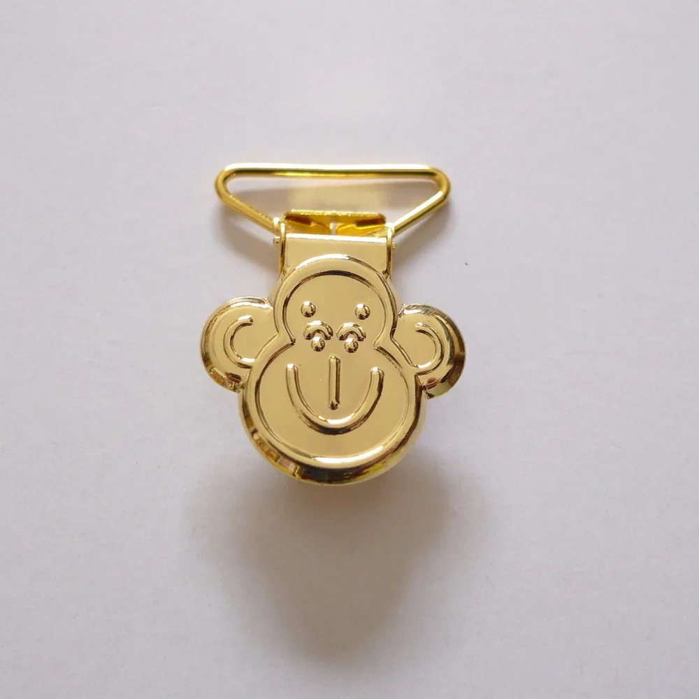 Зажимы для пустышек в форме обезьяны золотого цвета 1 дюйм 25 мм шт. | Мать и ребенок
