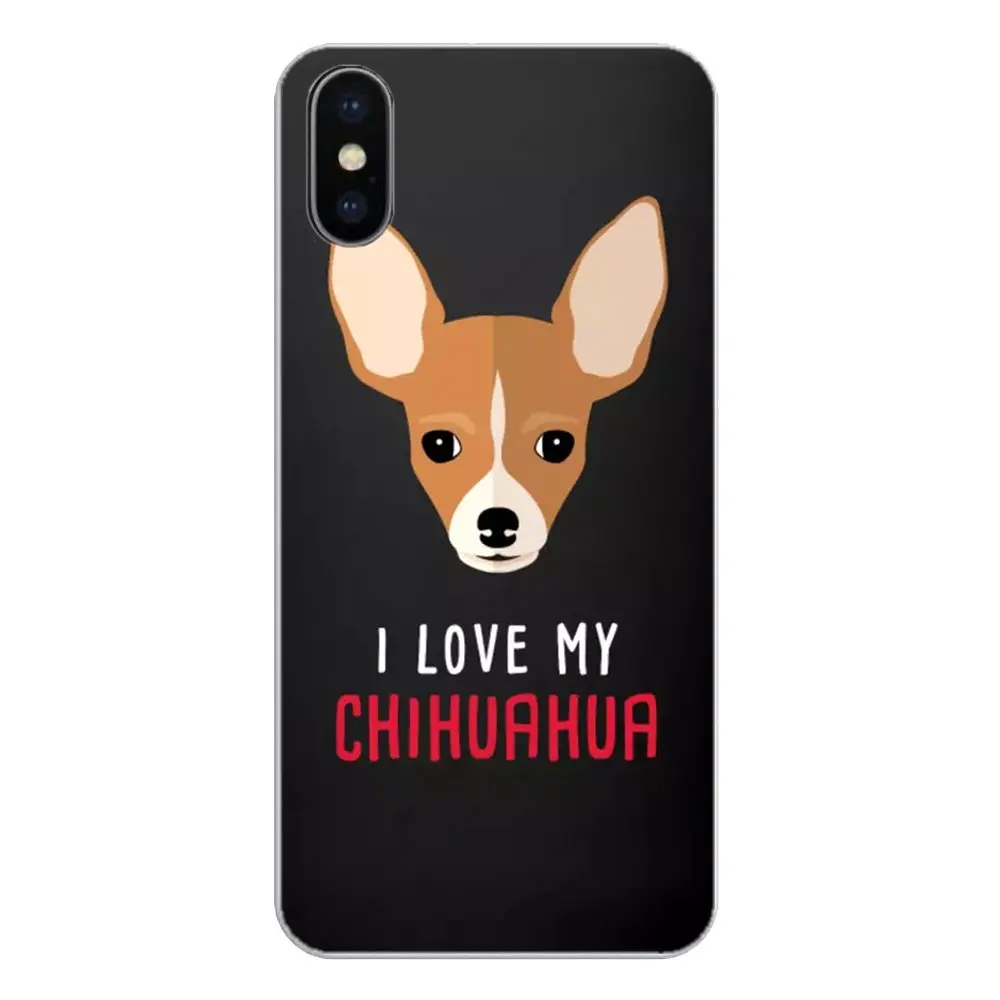 Силиконовый чехол для телефона Xiaomi Redmi 4X S2 3S Note 3 4 5 6 6A Por Pocophone F1 Mi Design I Love My Chihuahua Dog