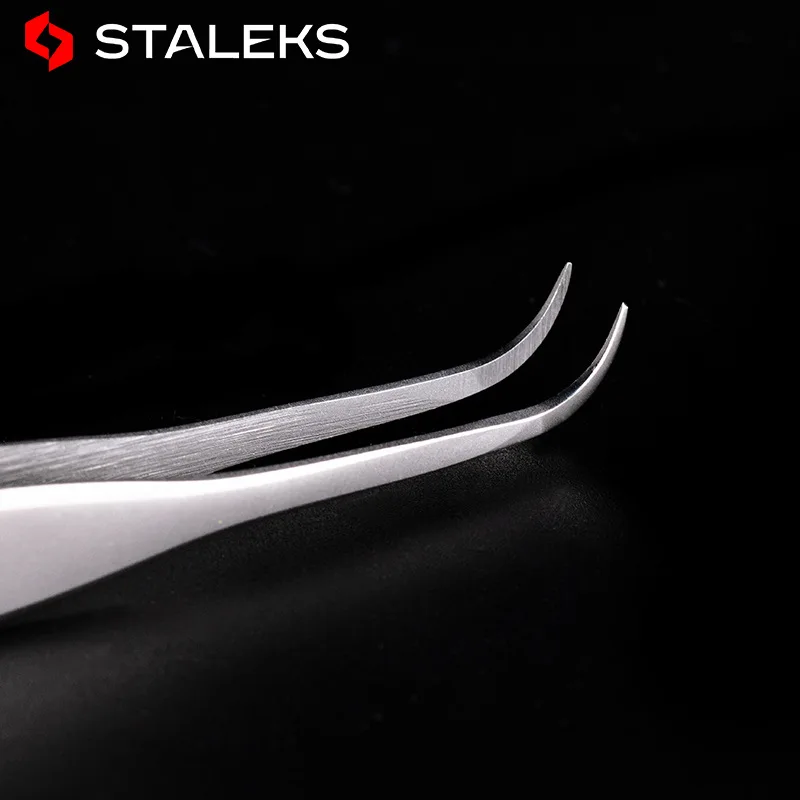 STALEKS PRO 40-6 Пинцет для ресниц Высокая точность антистатическое Наращивание ресниц Пинцет для цветения