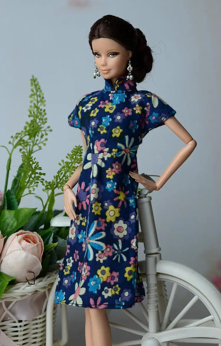 Новинка 1/6 модная кукольная одежда платье юбка платье Чонсам для куклы Барби