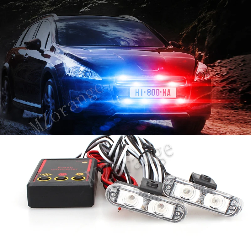 Высокая яркость 12V 4LED автомобиля fso стробоскоп полицейский вспышка светильник