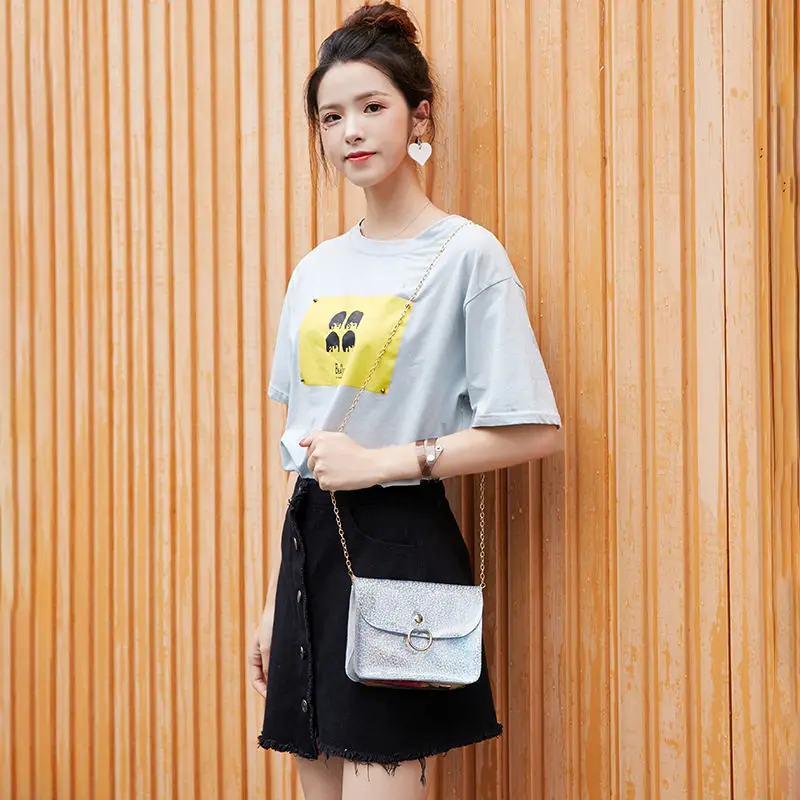 Женская сумка мессенджер Funatom повседневная карамельного цвета с цепочками через