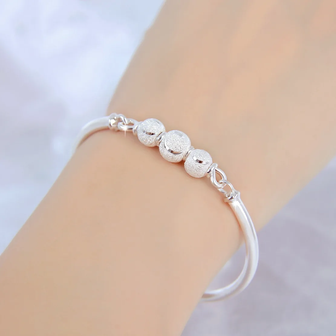 925 пробы серебро повезло браслеты Очаровательные бусы с колокольчиками для Для