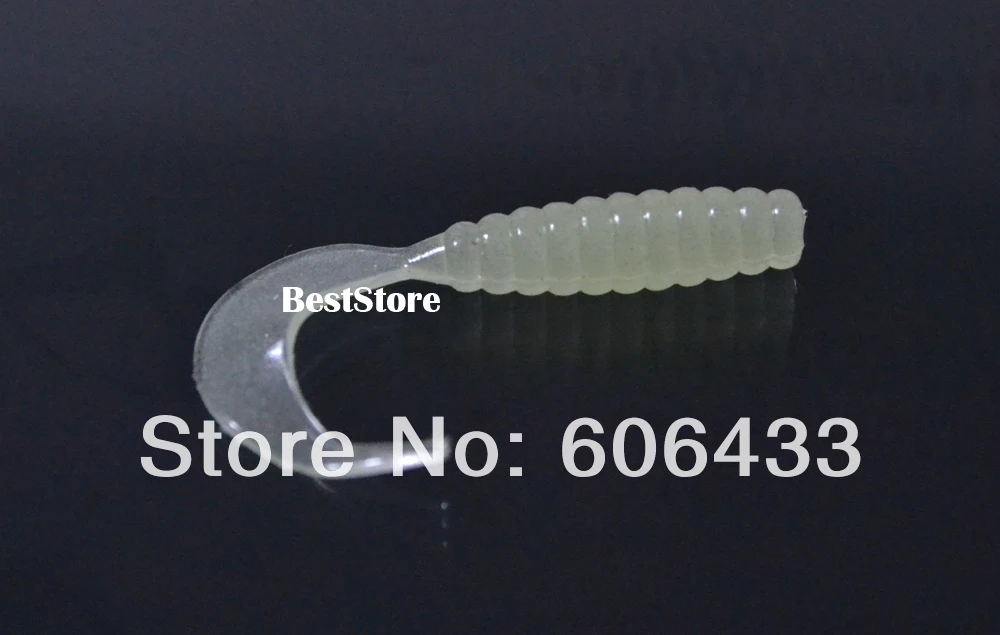 

100PCS luminous Soft Lure Fishing Bait Capuchin maggots Grub worm Silicone 8cm