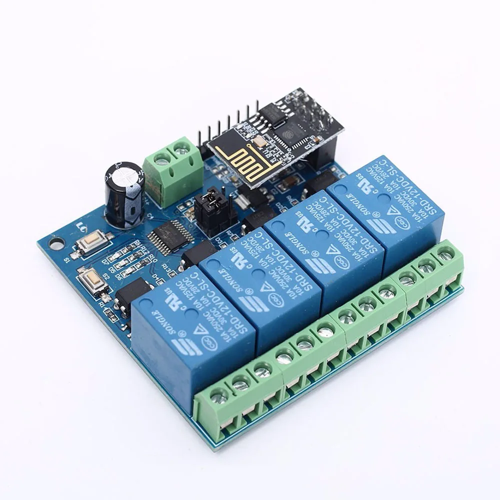 ESP8266 ESP-01 Wi-Fi модуль реле дистанционного Управление переключатель 1 2 4 канала 5V 12V для Умный дом IOT передача с помощью приложения на телефоне Управление;