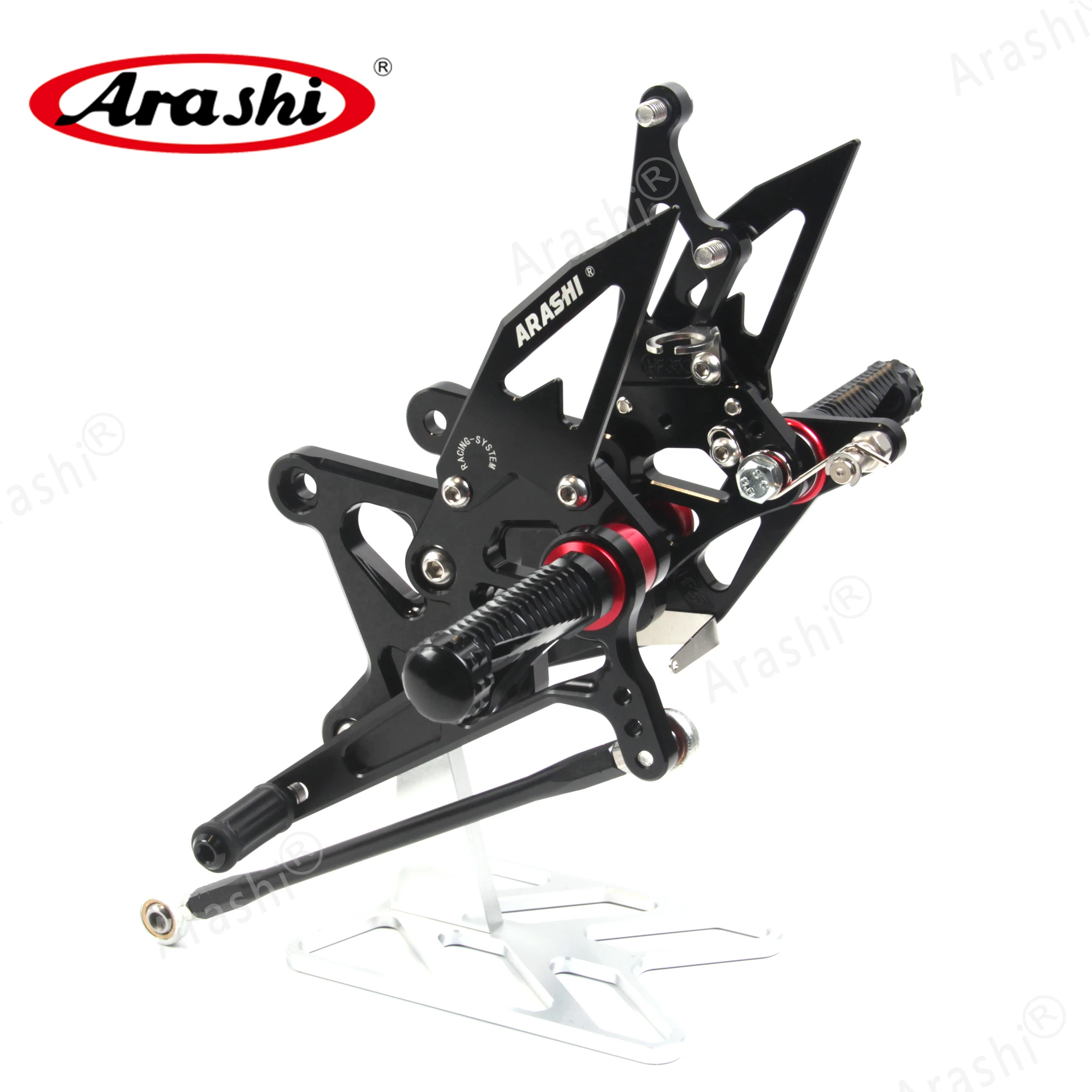 Араши Rider подножки для KAWASAKI ZX6R ZX636 2005 2006 ЧПУ Регулируемые Rearset ниндзя ZX 6R 636