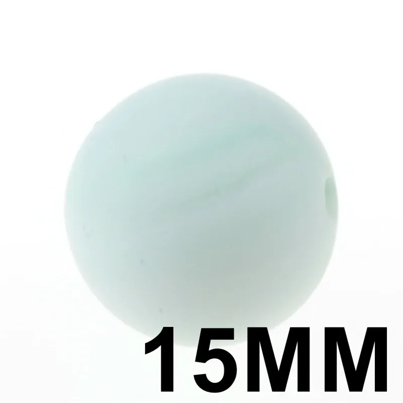 72 Marble Mint 20 шт. металлический Мраморный Круглый 12-15 мм силиконовый для детей для прорезывания зубов Teether Bead BPA свободное вскармливание жевательный круглые силиконовые бусы Diy - Цвет: 72 Marble Mint