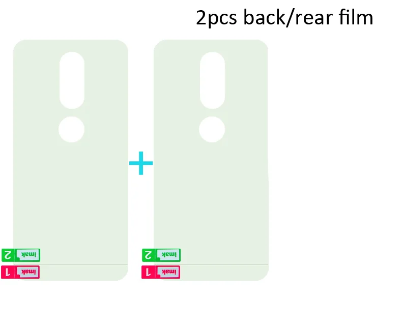 2pcs back rear film Imak Гидрогелевая пленка 3 III для Nokia 7,1 8,1 задняя Передняя Задняя Защитная Прозрачная Олеофобная пленка - Цвет: 2pcs back rear film