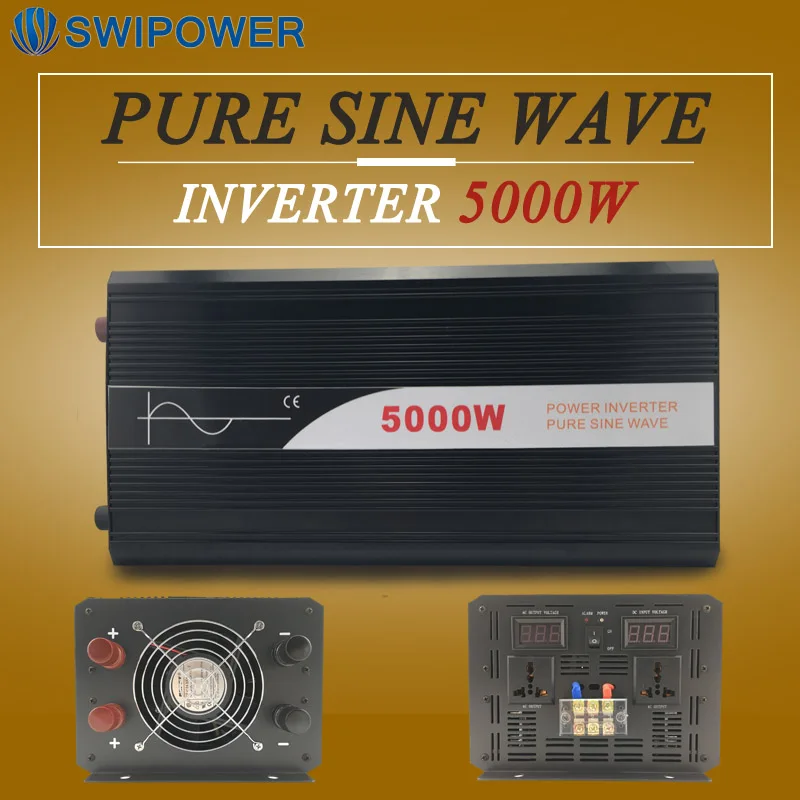 power inverter 12V/24V/48V dc to ac 110V/120V/220v/230V 5000W pure sine wave for home use with low price power inverter 12V/24V/48V dc to ac 110V/120V/220v/230V 5000W pure sine wave for home use with low price