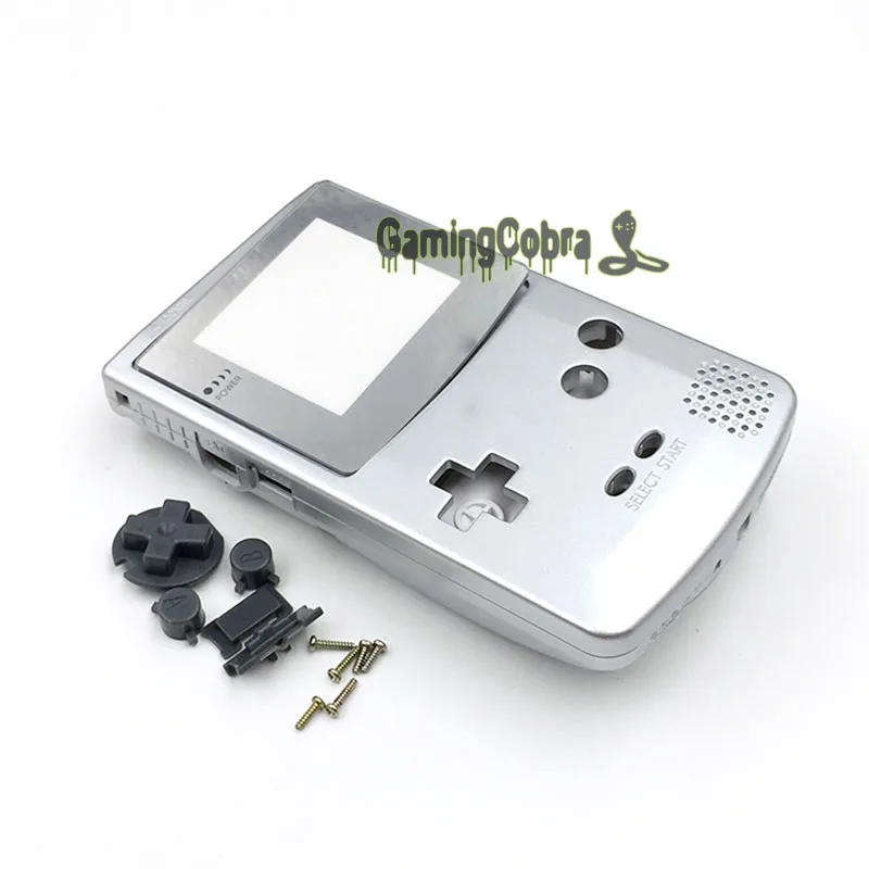Серебряный сменный комплект чехол с полным корпусом для Nintendo Game Boy Color GBC |