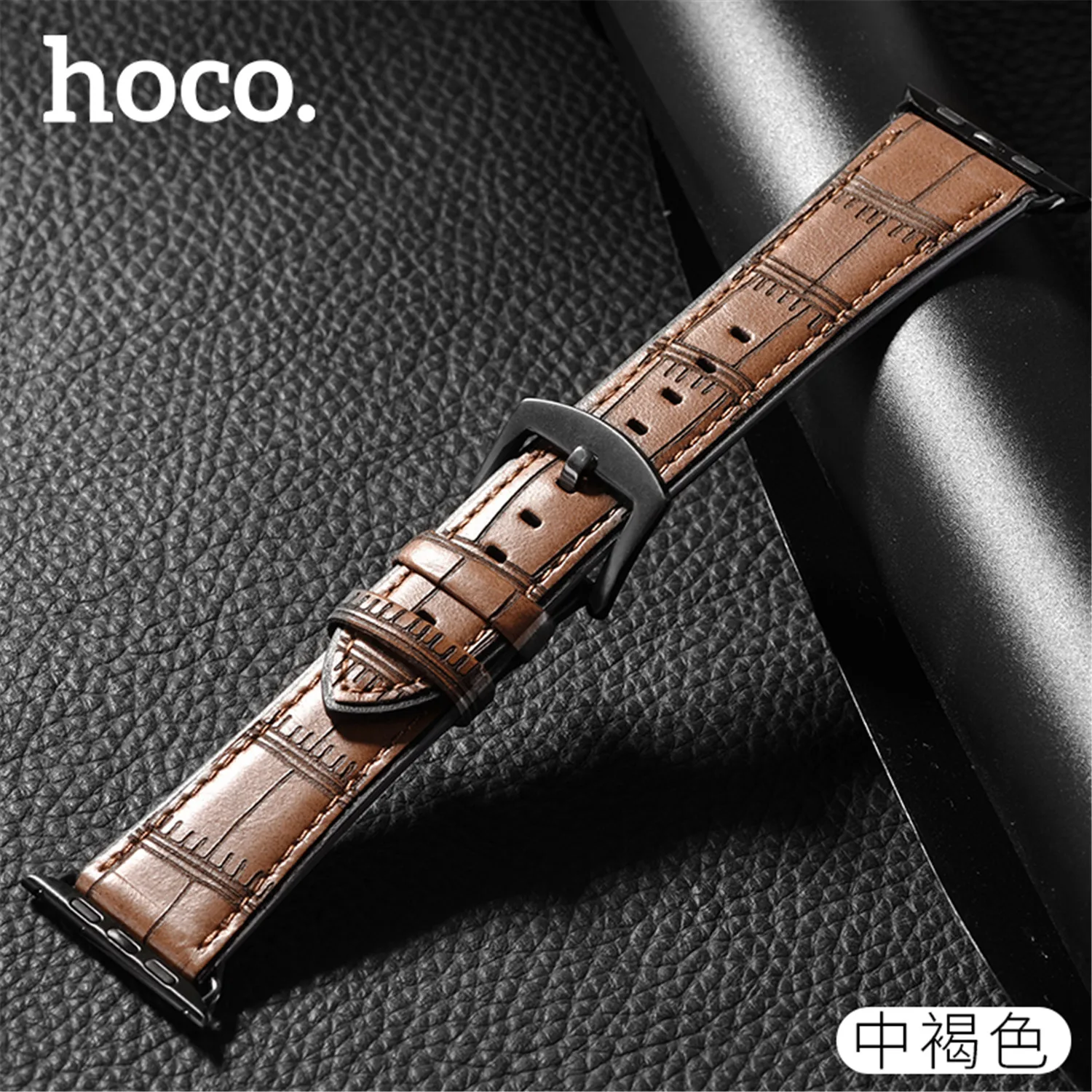 Ремешок для часов HOCO Apple Watch Series 5 4 3 2 1 бамбуковый узор из натуральной кожи браслет