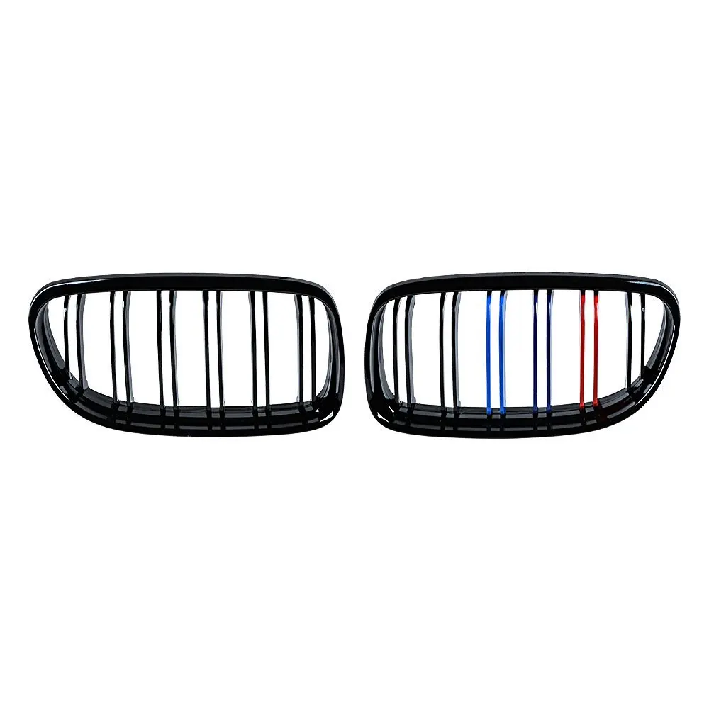 

Brand New G Black M-Color Front Double Line Hood Kidney Center Grille Grill For BMW 3 Series E90 2008-2011