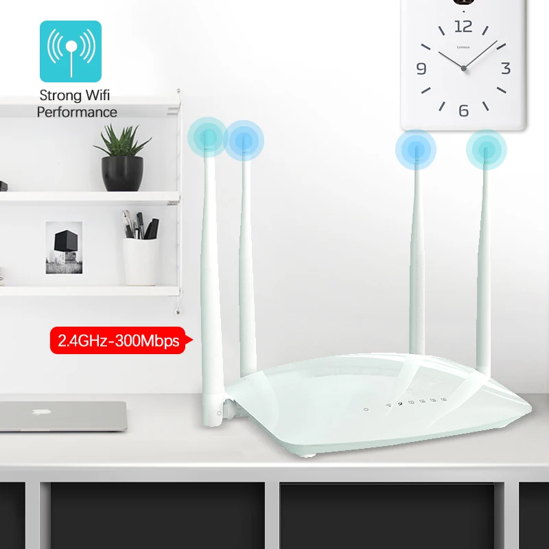 Cioswi WE2826 Беспроводной WI FI маршрутизатор домашний решение 300 Мбит/с 1Wan 4LAN USB 2 0 Слот