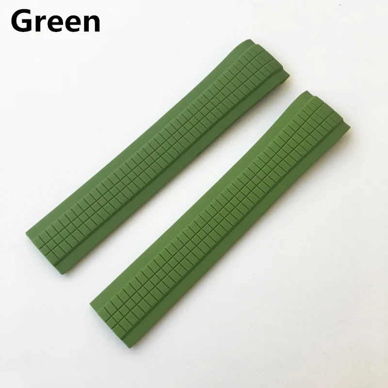 MREJUST 21mm Black Brown Green Blue White Orange Silicone Rubber Watch Strap Band For PP Patek Aquanaut Philippe 5167R 5167A