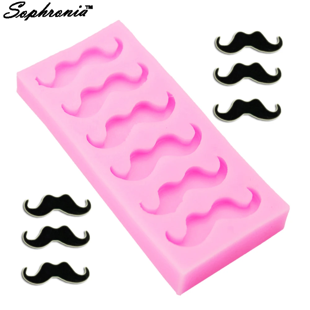 

Sophronia Funny Mustache Beard Silicone Cake Molds Fondant Jello Jelly Sugar Ice Moulds Kitchen Cake Decorating Tools f1120