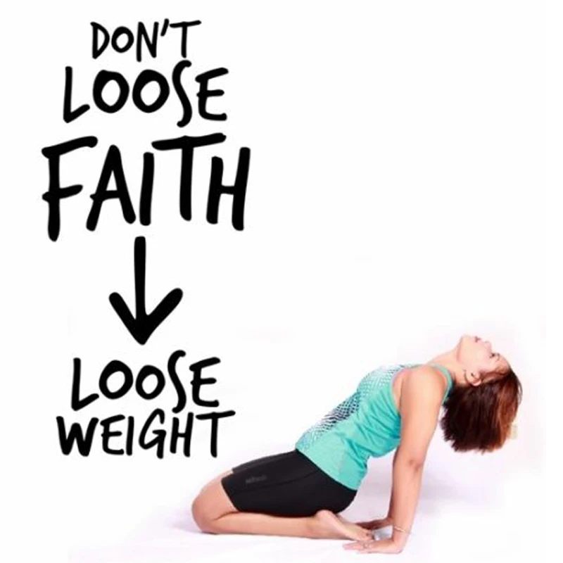 Наклейки на стену с надписью Don't Loose Faith для фитнеса тренажерного зала виниловые
