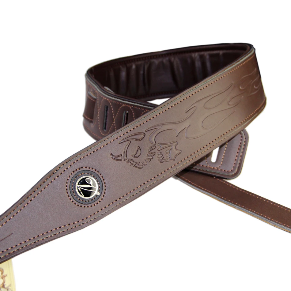 Бесплатная доставка ремень для гитары Бас бас подтяжки Толстый коричневый