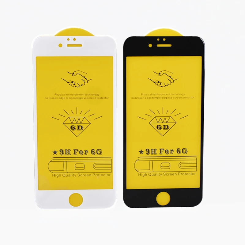 6D полное покрытие закаленное стекло протектор экрана для iphone 8 7 Plus 6 6S Xs Max Xr X 9H