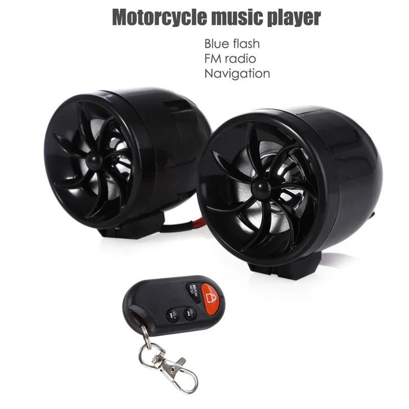 MT483 мотоцикл Музыка Аудио Звук MP3 Плеер с голубой вспышкой Штепсель AUX Поддержка 18