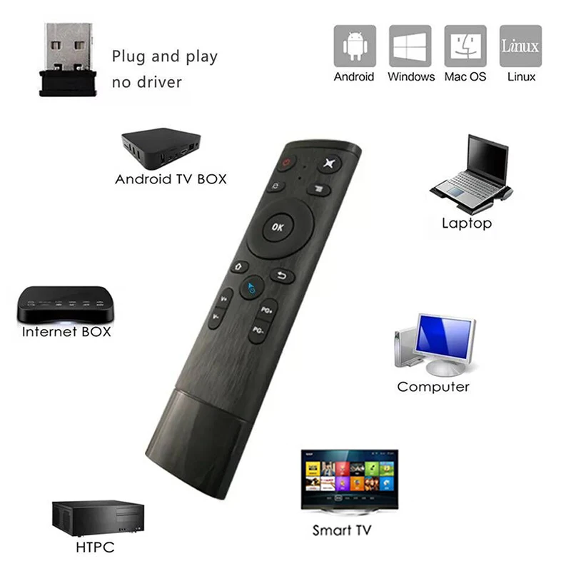 Bluetooth/2 4 GHz WIFI голосовое дистанционное управление воздушная мышь с usb-приемником