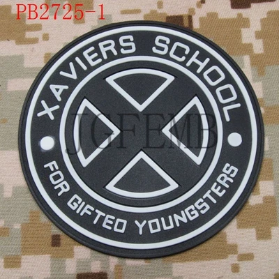 X-MAN XAVIERS школа для одаренных подростков 3D ПВХ патч - Цвет: PB2725 white