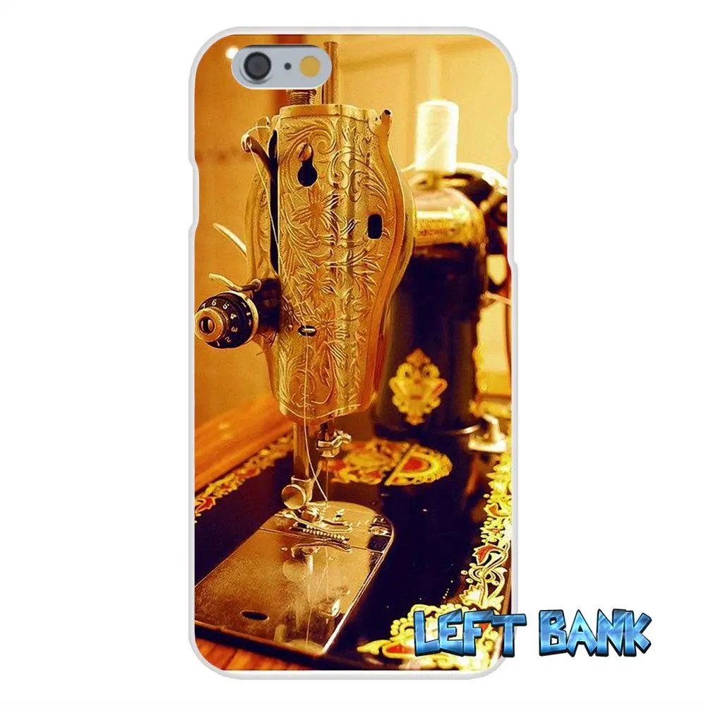 Для iPhone 4 4S 5 5S 5C SE 6 6S 7 Plus Античная швейная машина Мягкий Силиконовый ТПУ